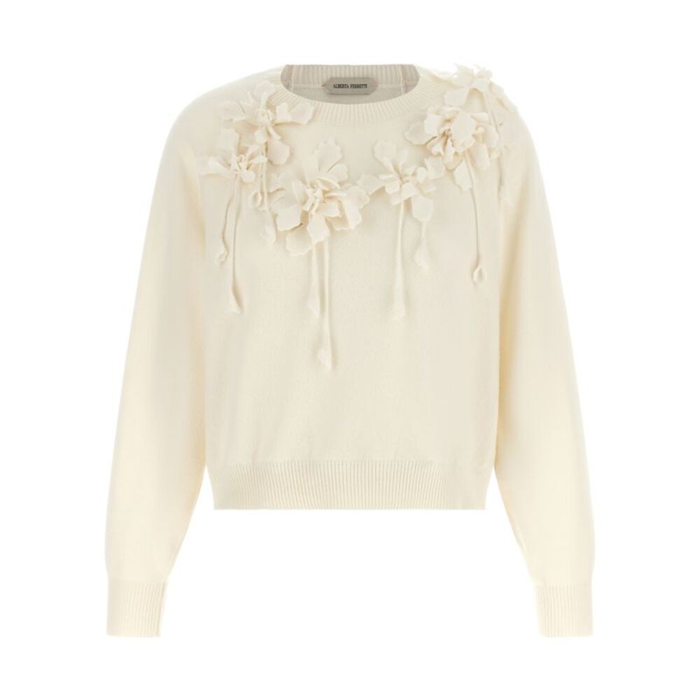 Alberta Ferretti White Virgin Wool Women's Cardigan